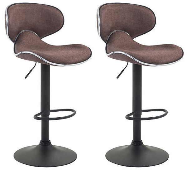CLP Barhocker Las Vegas V2 Stoff schwarz, braun, VE: 2 Stück, 316051
