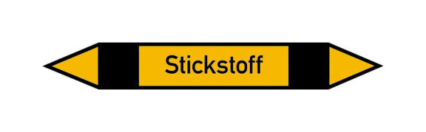 Schilder Klar Rohrleitungskennzeichen Stickstoff, 100x15 mm Folie selbstklebend, 101577/60