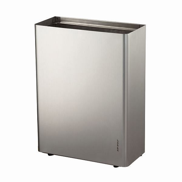 Air Wolf Abfallbehälter mit 25 Liter Volumen, Serie Lobo, H x B x T: 460 x 350 x 160 mm, Edelstahl beschichtet, 40-620