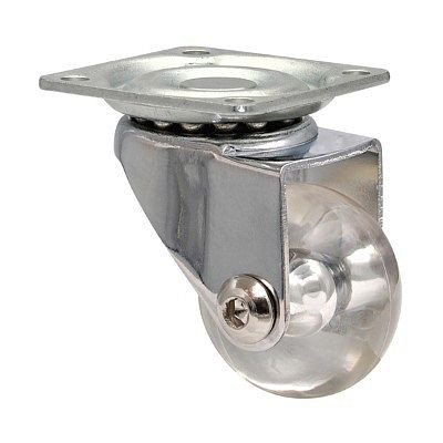 WAGNER Design-Lenkrolle Durchmesser 35mm, transparent, Tragkraft 35kg, VE: 10 Stück, 3103501