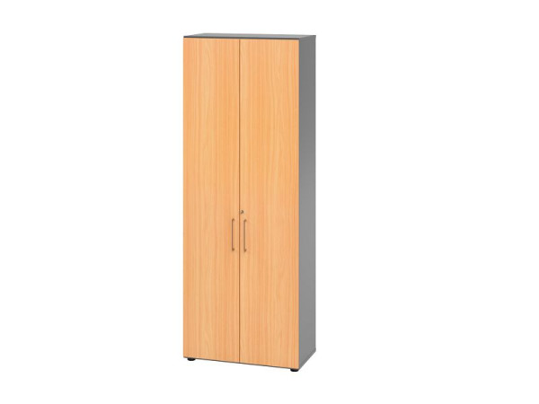 Hammerbacher Kombischrank 6OH 968T6 Graphit/Buche, 80 x 42 x 215,4 cm, V968T6/G/6/BS