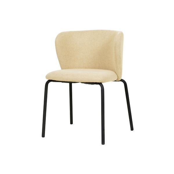 Feros Break Stapelstuhl mit Bezug, Beige, 51011, 8719979479817