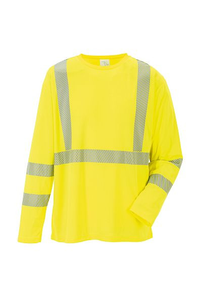 Planam Norit Warnschutz T-Shirt langarm gelb XS, Unisex, 5886040