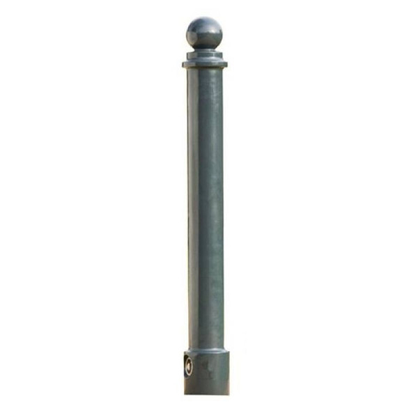 Stein HGS Stilpoller 'Eris', zum Einbetonieren inkl. Bodenhülse (300 mm), RAL 6009 tannengrün, herausnehmbar mit 3p-Technologie, mit Dreikant, 40063-04