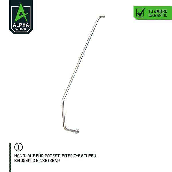 Alpha Work Handlauf für Fahrbare Podestleiter,einseitig begehbar, 8 Stufen, 08035