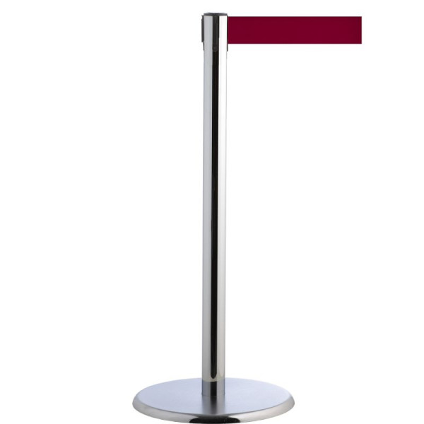 Stein HGS Personenleitsystem -P-LINE Future-, Metall/ verchromt, burgunder, mit Gurtendstück (Standard), 12797-1502