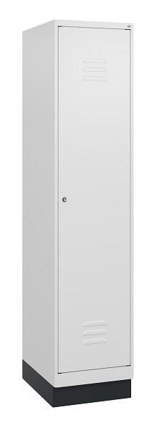 C+P Umkleidespind Classic PLUS, Sockel, 1800x400x500mm, 9016/9016, Zylinderschloss, 0800207-12 S10029