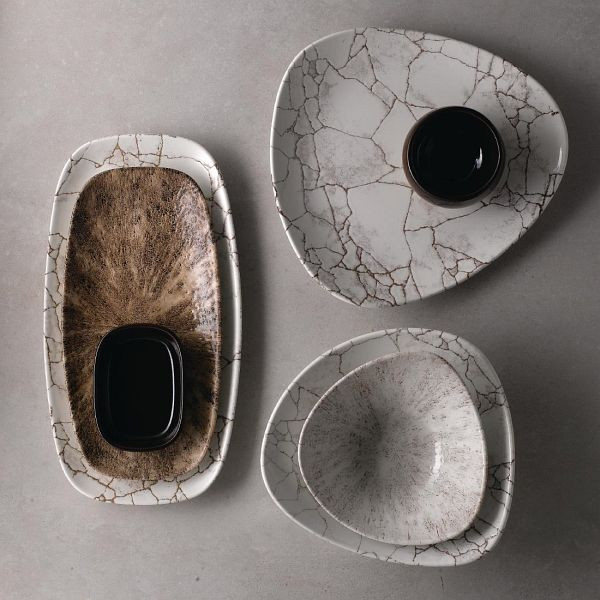 Churchill Studio Prints Kintsugi Achatgraue Lotusteller, 177 mm, VE: 12 Stück, FR061
