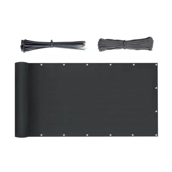 Sekey 450g/m² PVC Balkonsichtschutz, Anthrazit, 0,90 x 6m, 3530960DG