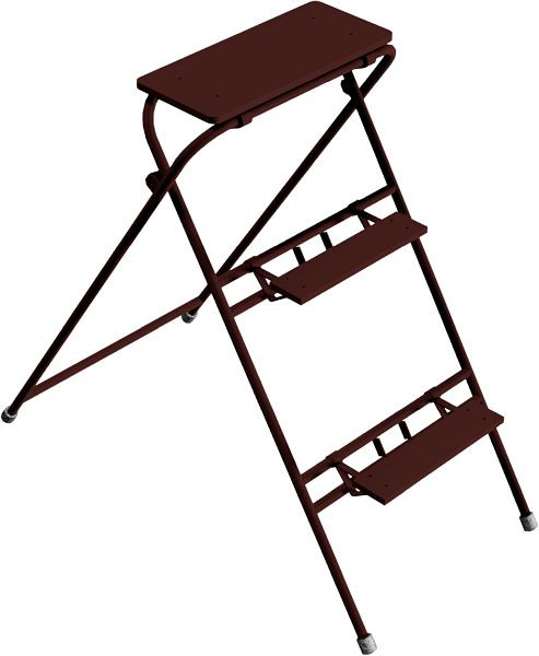 Schake Arbeitstritt, lackiert, 3 Stufen, Breite: 0,60 m Höhe: 1,20 m, 10152