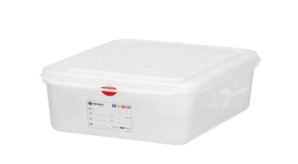 Hendi Behälter GN 1/2 Polypropylen, GN 1/2, 6,5L, Transparent, 325x265x(H)100mm, 873267