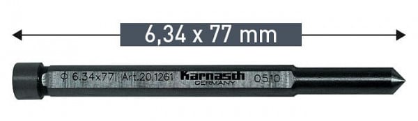Karnasch Auswerferstift 6,34x77mm, VE: 20 Stück, 201261