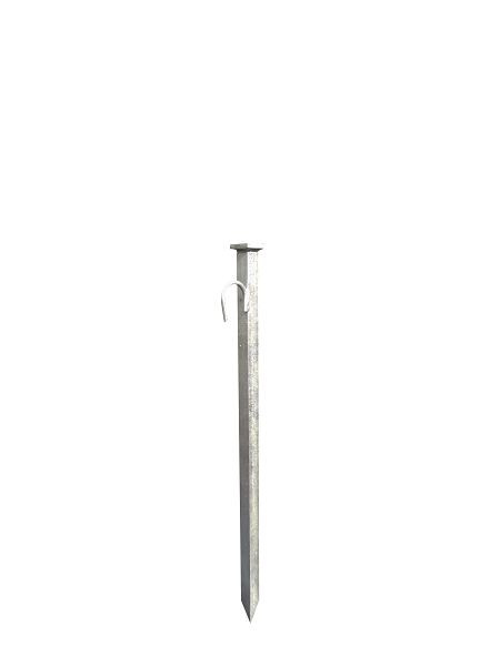 Schake Erdnagel, 30mm x 30mm mit angeschweißtem Kopf und Haken zum Einschlagen, 30W80H