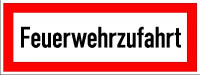Produktbild von SafetyMarking Hinweisschild für die Feuerwehr, Feuerwehrzufahrt, BxH 59,4x21 cm, Aluminium, 11.2650 SafetyMarking Hinweisschild für die Feuerwehr, Feuerwehrzufahrt, BxH 59,4x21 cm, Aluminium, 11.2650