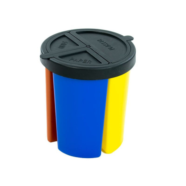 STEIN HGS Eco Bin Recycling Set, schwarz, gelb, braun blau, Kunststoff, 83578.0001