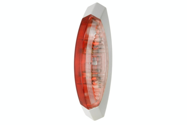 HELLA Umrissleuchte, Halogen, 12V, Anbau, Lichtscheibenfarbe: klar/rot, seitlicher Anbau, 2XS 008 479-081