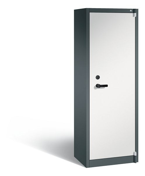 C+P Feuergeschützter Flügeltürenschrank Certos, H1950xB650xT500 mm, Anthrazit/Grau, 1161-000 S10234