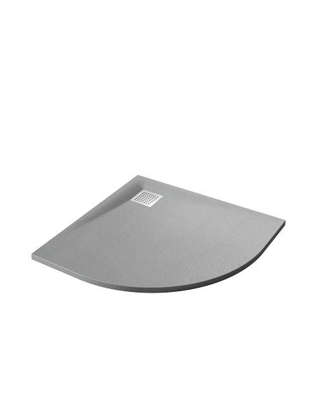 Sanotechnik SMC Rund-Brausetasse 90x90cm grau Steinoptik, 9090RG