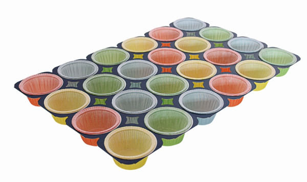 Schneider Muffinformen-Verbund, bunt, 338 x 504 x 36 mm, VE: 100 Stück, 122105