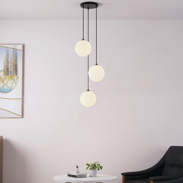 HOME DELUXE Hängeleuchte aus Glas SUNA, 3-flammig, 61087