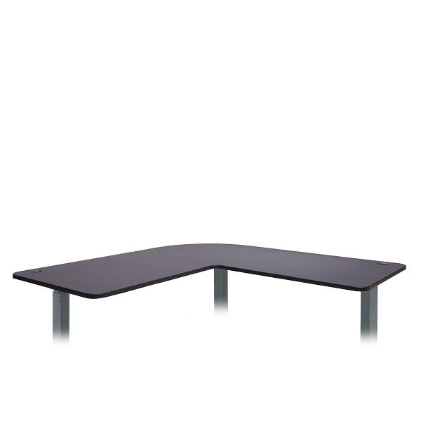 Mendler Tischplatte HWC-D40 für Eck-Schreibtisch, Schreibtischplatte, 90°, schwarz, 62776