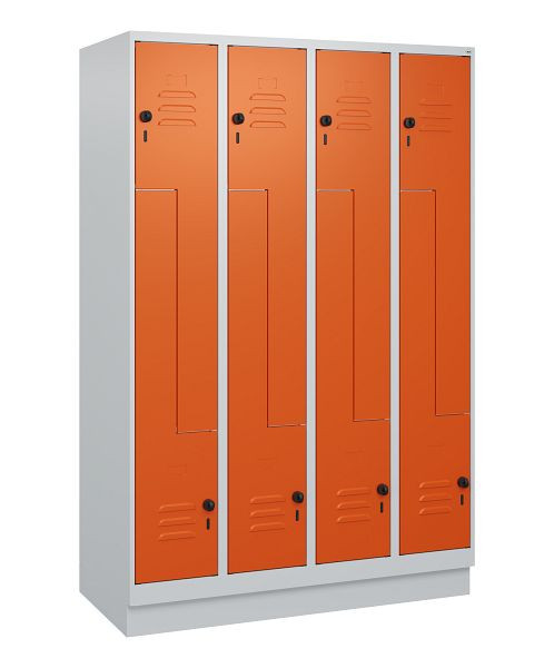 C+P Z-Spind Classic PLUS, Sockel, 8 Abteile, 1800x1200x500mm, 7035/2004, Drehriegel, 0800237-408 S10030