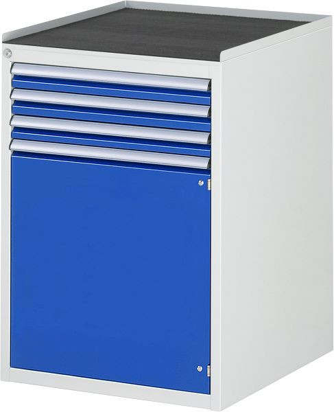RAU Schubladenschrank Serie 7000, B580xT650xH825mm, Schubladen: 3xH60mm, Flügeltür H540mm, Metallauflage, 03-L5.6AR-MT.11