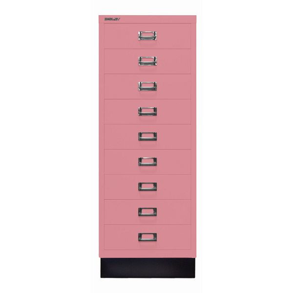 Bisley MultiDrawer™, Inkl. Sockel, DIN A3, 9 Schubladen, 601 pink, L39A39S601
