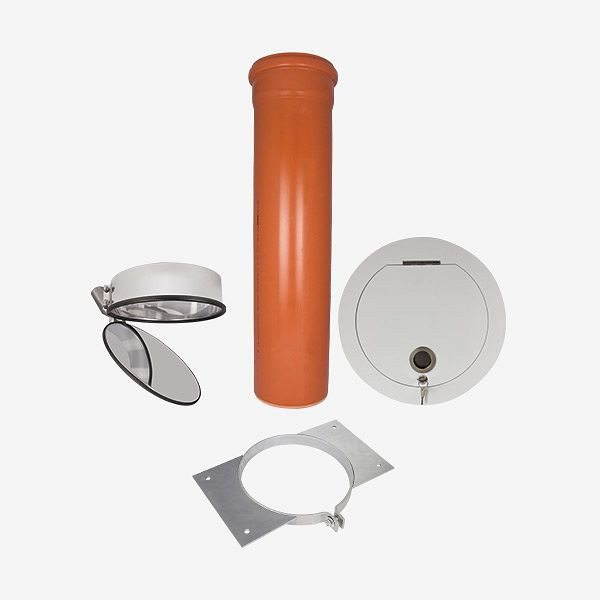 HKW Wäscheabwurf-System Komplett-Set 1, PVC, Schachtlänge: 1,10 Meter, Ø 300 mm, 23005N