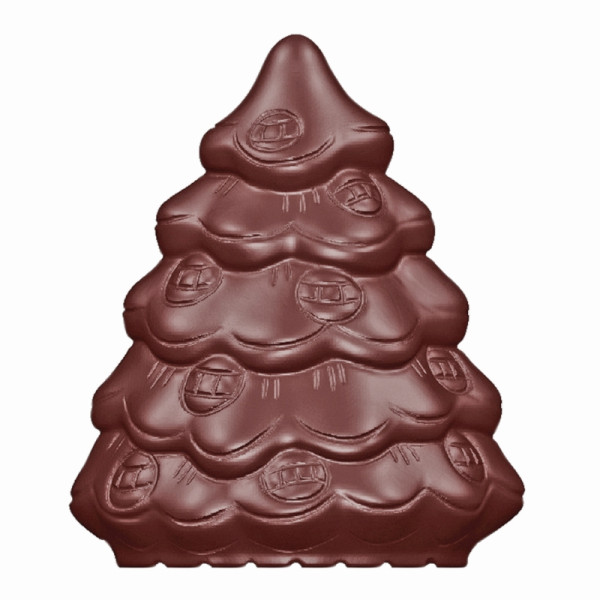 Schneider Schokoladen-Form Tannenbaum geschmückt-, 48x40x18mm, 275x135 mm, Doppelform, 421635