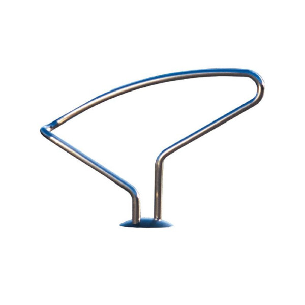 Stein HGS Einzelparker/Fahrradständer -Perseus-, RAL 9016 verkehrsweiß, verzinkt und beschichtet, mit Abdeckplatte, RAL 6005 moosgrün, verzinkt und beschichtet, 25441-05