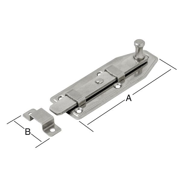 Vormann Fensterriegel gerade 80 x 30 mm, VE: 10 Stück, 010102080