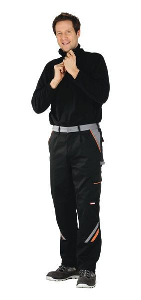 Planam Visline Bundhose, schwarz/orange/zink, Größe 48, 2421048