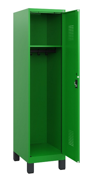 C+P Spind Evolo PLUS, Füße, 1 Abteil, 1630x400x500mm, 6037/6037, Zylinderschloss, 0490105-12 S10053