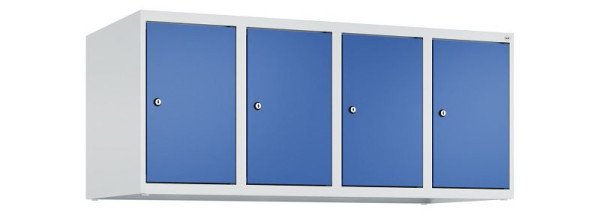 C+P Schrankaufsatz Classic PLUS, Aufsatzschrank, 7035/5010, Zylinderschlösser, 500x1200x500mm, 4 Abteile, 080090-40 S10018
