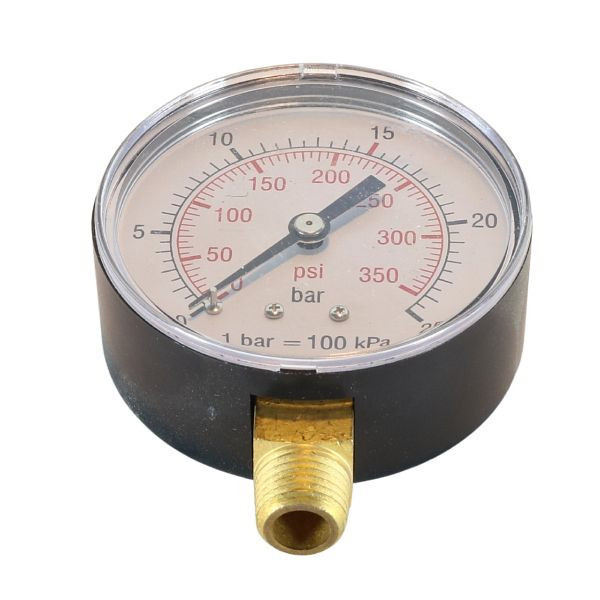 Airpress Manometer 1/4" 0-25 Anschluss unten, Ersatzteil Nr. D210/11, 42061