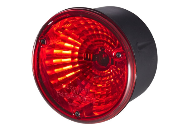 HELLA Heckleuchte - Glühlampe - 12/24V - Anbau/geschraubt - Lichtscheibenfarbe: rot - Stecker: Flachstecker - rechts/links, 2SB 964 169-531