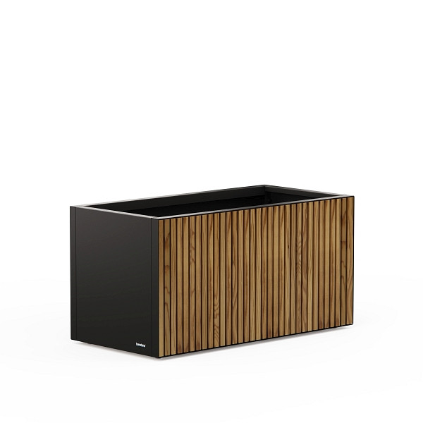 Herstera Garden Pflanzkübel Deco Planter M Schwarz/Natur, 50x100x50cm, HG31832102