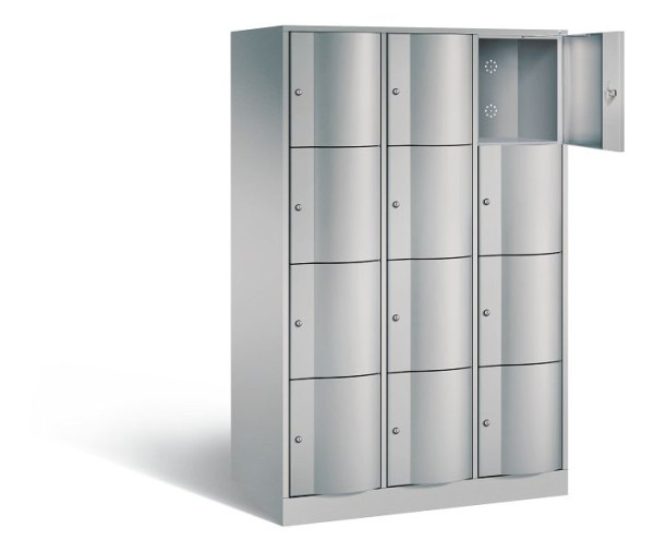C+P XL-Schließfachschrank Resisto, H1950xB1148xT640mm, Farbe: Weißaluminium, 8470-373 S10024
