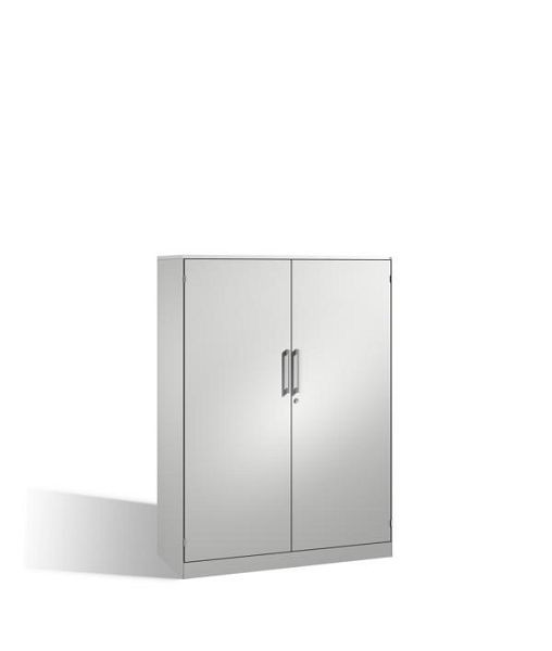 C+P Flügeltürenschrank Asisto, H1635xB1200xT435mm, Farbe: Lichtgrau, Bügelgriff, 4 OH, 141011-000 S10008