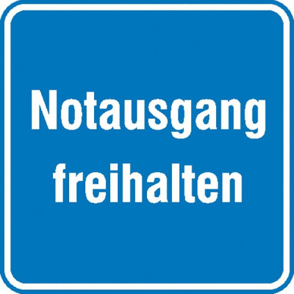 Stein HGS Hinweisschild für Betriebssicherheit Notausgang freihalten, 11.0714