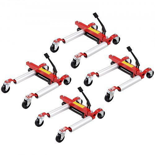 VEVOR Radwagen Autowagen Wagenheber 4 Stk., Tragkraft 680 kg, 360° Räder, Hydraulikheber für Fahrzeugreparatur, ZHSKU00000000000102