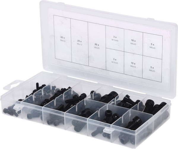 KS Tools Sortiment Innensechkant-Schrauben, metrisch, 106-teilig, 970.0390