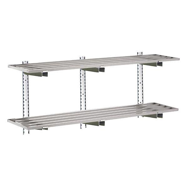 Gastro M Komplettes Regal 2 Ebenen 140x40cm - Komplettes Montage-Set (exkl. Schrauben), HZ775