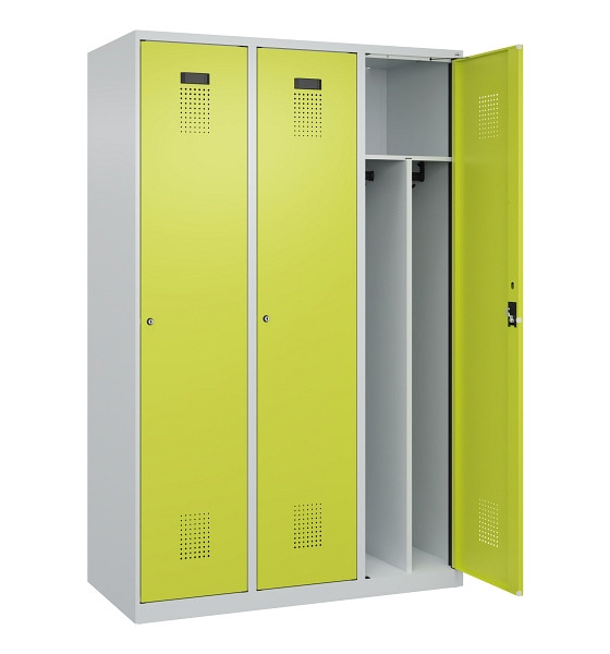 C+P Spind Evolo PLUS, 3 Abteile, 1850x1200x500mm, 7035/0024, Verschluss Zylinderschloss, 049000-32F S10042