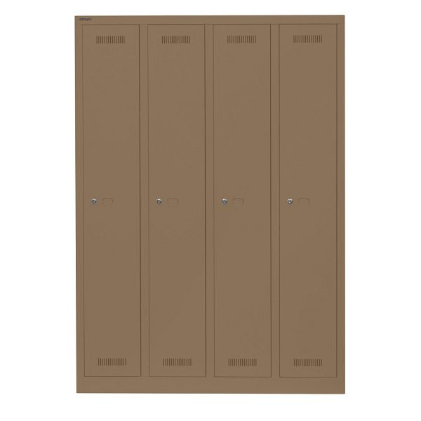 Bisley Garderobenschrank Monobloc™, 4 Abteile je 1 Fach, 668 coffee, ML11Q1668