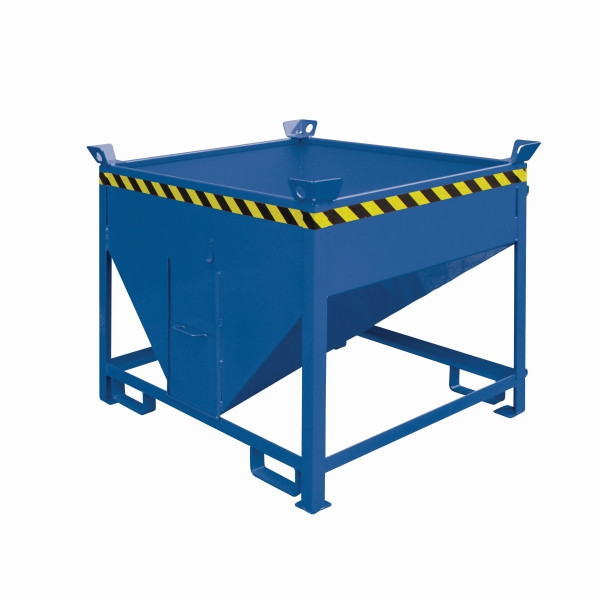 Eichinger Industrie Silobehälter mit Auslaufschieber, 750 Liter enzianblau, 20541000000097