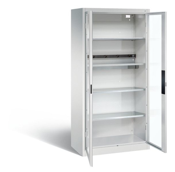 C+P Akkuladeschrank Serie 89, H1950xB930xT500mm, Farbe: Lichtgrau, Muldengriff, 8921-055E1 S10009