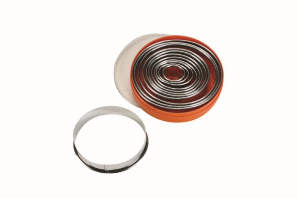 Schneider Ausstechersatz oval, glatt 12-teilig, Edelstahl, Materialstärke: 0,4, 0,5 mm, 199505