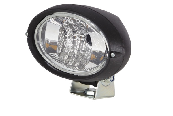 HELLA Halogen-Arbeitsscheinwerfer, Oval 100, 24/12V, Anbau/geschraubt, stehend/schwenkbarer Montagebügel, Nahfeldausleuchtung, 1GA 996 361-501